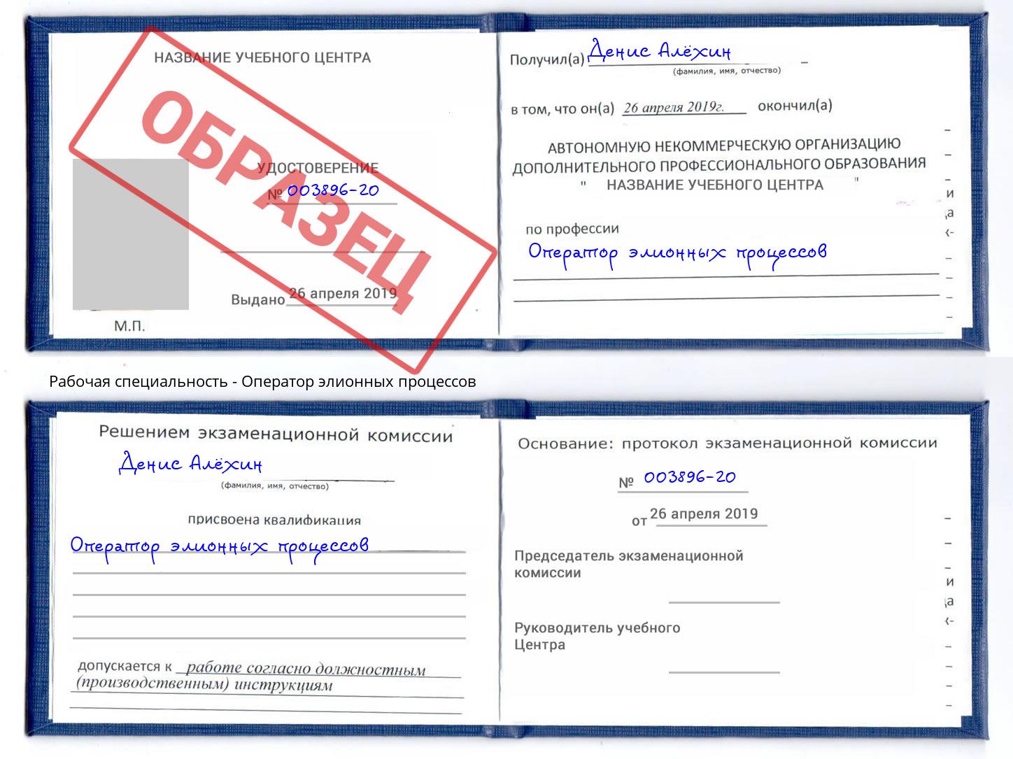 Оператор элионных процессов Мелеуз